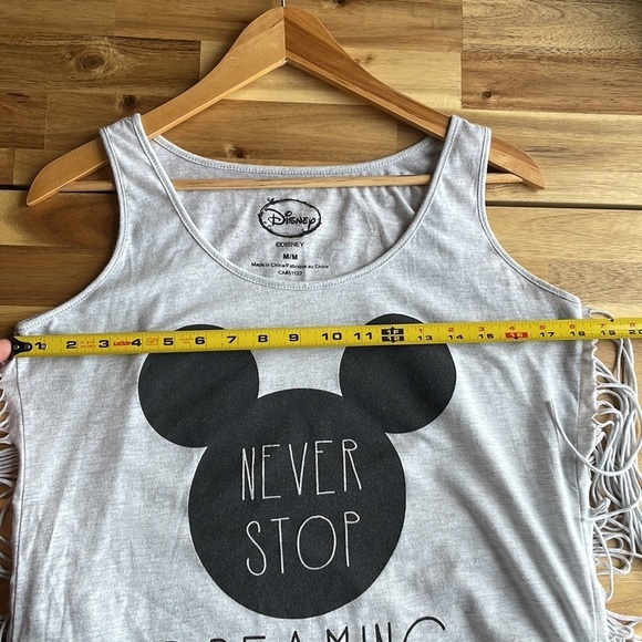 DISNEY Never Stop Dreaming Fringe Tank Size M NWT - Picture 5 of 6